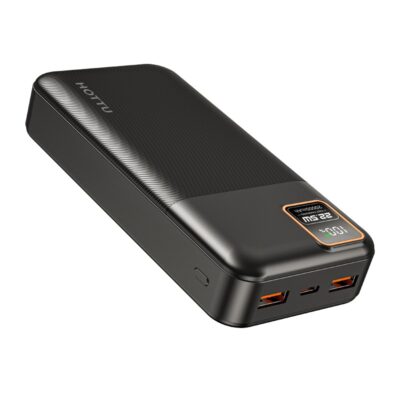 Hottu HT-19 Power Bank – 22.5W Fast Charging, 20000 mAh, 3 Output Ports