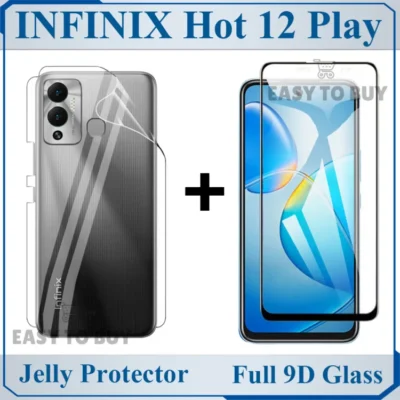 Infinix Hot 12 Play 9D-21D Full Glue Tempered Glass Screen Protector