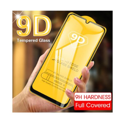 Vivo Y15 Full Black 9D-21D Tempered Glass Screen Protector – Edge-to-Edge Full Glue