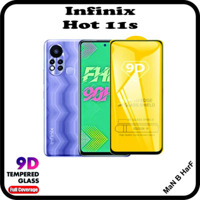 Infinix Hot 11s Tempered Glass Protector – Full Glue 9D, 21D, 121D
