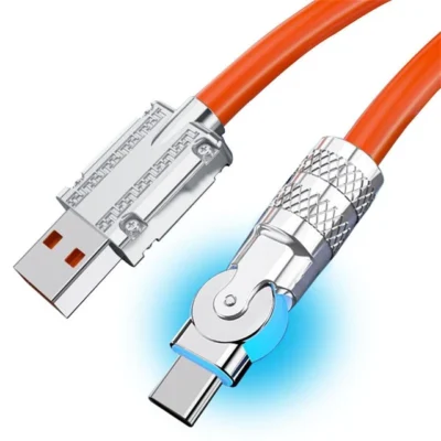 120W 6A 180° Rotatable Super Fast Charging Type-C Cable