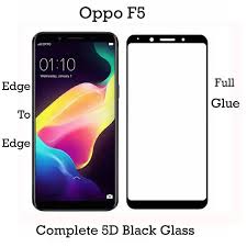 Oppo F5 Full Black 9D-21D Tempered Glass – Edge-to-Edge Full Glue
