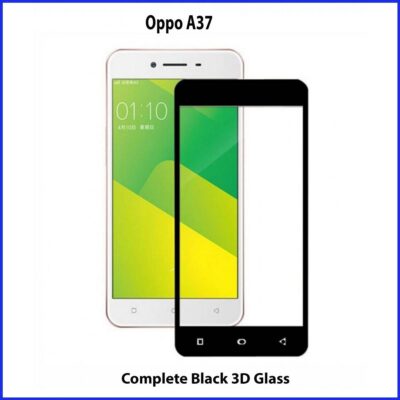 Oppo A37 Full Black 9D-21D Tempered Glass – Edge-to-Edge Full Glue