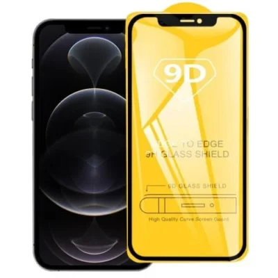 9D Tempered Glass Screen Protector for iPhone 12 Pro – 9H Hardness