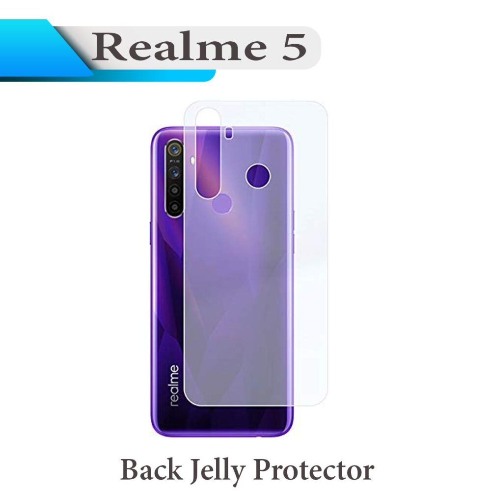 Realme 5 Clear Jelly Back Protector – Soft Film Protection