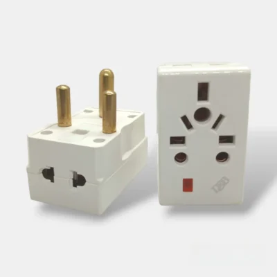 Multi-Plug Shoe with Flat Pin Light Plug and 5 Power Outlets