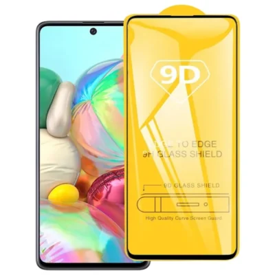 (9D Glass A71)-9D Full Glue Tempered Glass Film for Samsung Galaxy M54/A71/A73/F54 - Full Screen