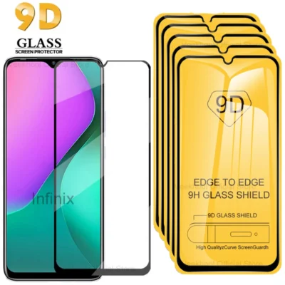9D Glass Screen Protector for Infinix Hot 9 - Full Coverage Protection