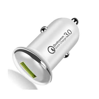 IT Car charger (IT-74)-Ultra Fast Quick Car Charger for Oppo A74 5G - QC 3.0A Adapter with 3-in-1 USB Cable
