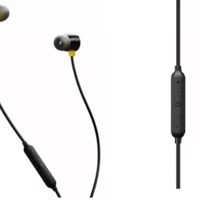 Realme RMA101 Basic Wired Headset with Box - Black, In-Ear Design
