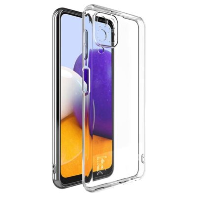(Pouch silicon) Samsung A22)-Transparent Clear Silicone Case for Samsung Galaxy A22 4G - Shockproof Gel Cover