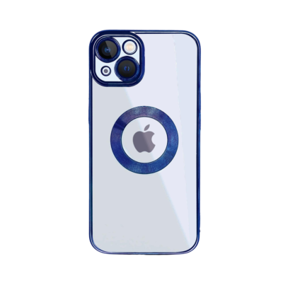 iPhone 13 Pro Chrome Logo Back Case - Sleek Black Protection