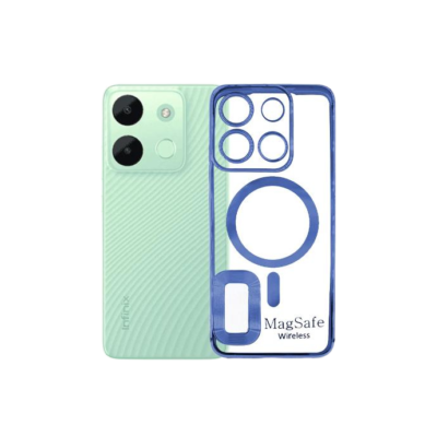 Infinix Smart 7 HD, Itel A60S, Itel A05S CD Chrome Back Magsafe Wireless Case - Blue