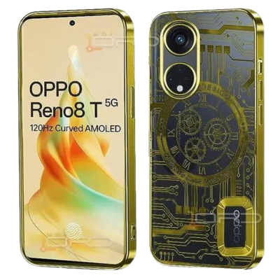 Oppo A17 Chrome Logo Back Case - Stylish Black Protection