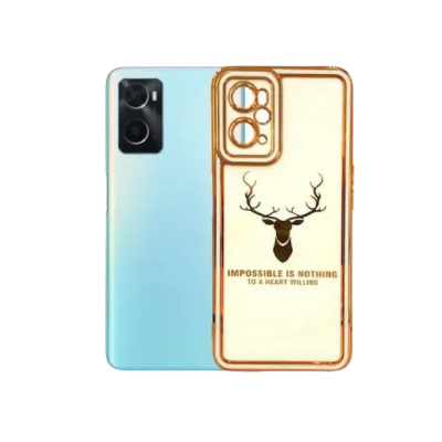 Oppo A10S Chrome Logo Back Case - Sleek Black Protection