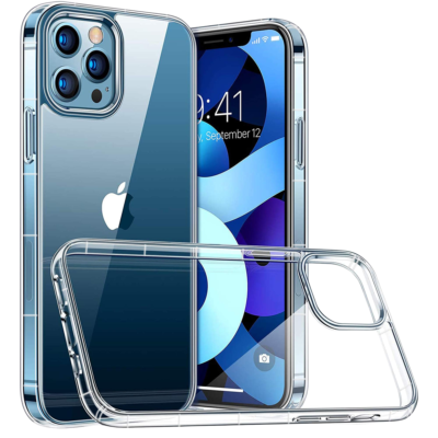 iPhone 12/12 Pro (6.1) Silicone Transparent Back Cover - AirBag Shock-Proof Bumper Case