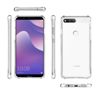 Huawei Y7 Prime 2018 Silicone Transparent Pouch - Slim and Durable Protection