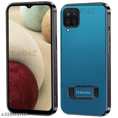 Chrome Logo Pouch for Samsung A12 – Sleek Protection & Stylish Design