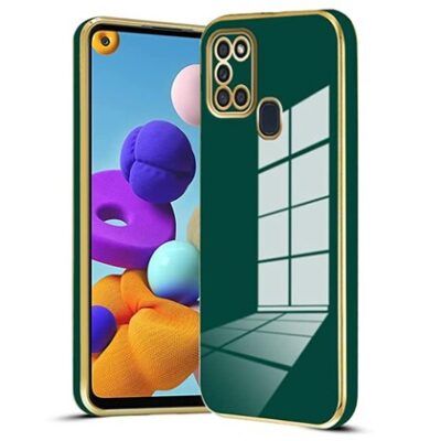 Chrome Logo Pouch for Samsung A21S – Stylish Protection & Modern Design