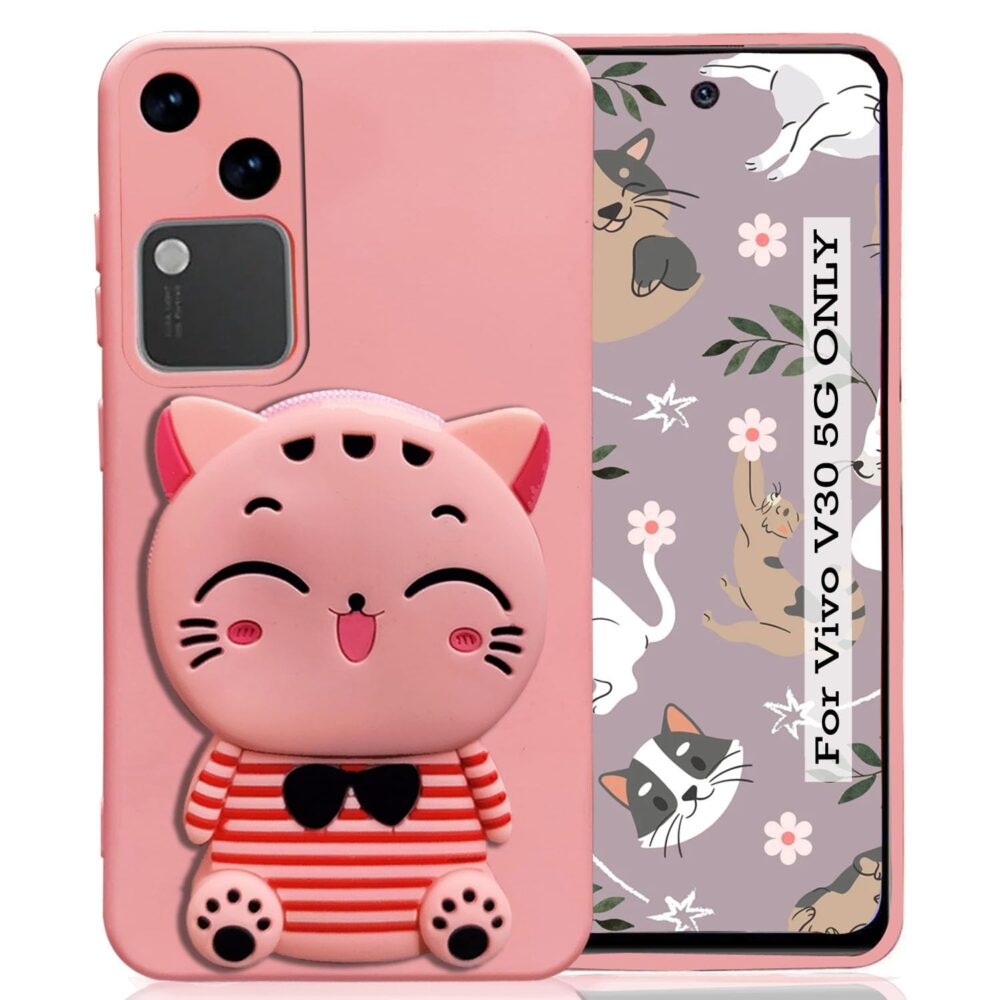 Vivo V30 Ladies Cat Case - Cute and Durable