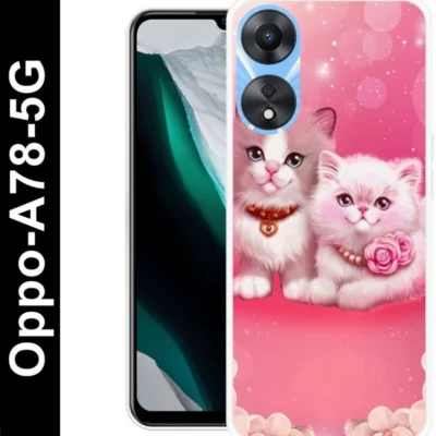 Oppo A78 Ladies Cat Case - Stylish and Protective